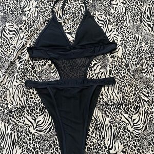 Black Cutout One-Piece Swimsuit